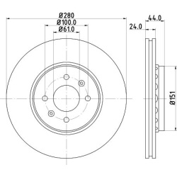 stabdžių diskas (1vnt) PRO High Carbon
                                HELLA                                8DD 355 129-611