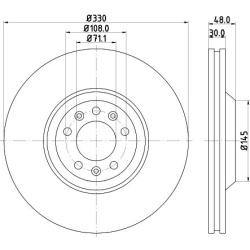 stabdžių diskas (1vnt) PRO High Carbon
                                HELLA                                               