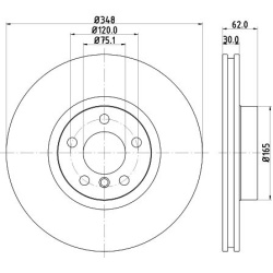 stabdžių diskas (1vnt) PRO High Carbon
                                HELLA                                8DD 355 129-301