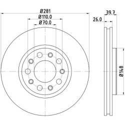 stabdžių diskas (1vnt) PRO
                                HELLA                                8DD 355 117-231, Nenurodyta