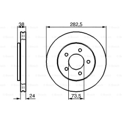 stabdžių diskas (1vnt)
BOSCH 0986478983, BOS
