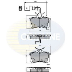 Stabdžių kaladėlės galinės
                                COMLINE                                                CBP179