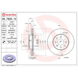 Stabdžių diskas PRIME LINE
                                BREMBO                                                09.7820.10