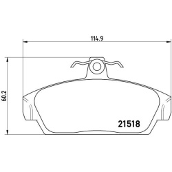 stabdžių trinkelių rinkinys, diskinis stabdys PRIME LINE
                                BREMBO                           