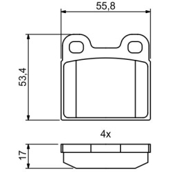 stabdžių trinkelių rinkinys, diskinis stabdys
                                BOSCH                                0986494
