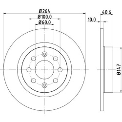 stabdžių diskas (1vnt) PRO
                                HELLA                                8DD 355 112-621, Nenurodyta