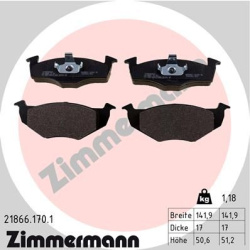 stabdžių trinkelių rinkinys, diskinis stabdys
                                ZIMMERMANN                                21
