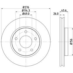 stabdžių diskas (1vnt) PRO
                                HELLA                                8DD 355 116-241, Nenurodyta