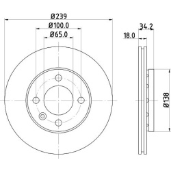 stabdžių diskas (1vnt) PRO
                                HELLA                                8DD 355 104-211, Nenurodyta