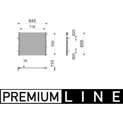 radiatorius, variklio aušinimas BEHR *** PREMIUM LINE ***
                                MAHLE                             
