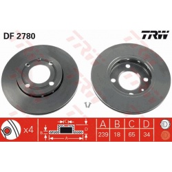 stabdžių diskas (1vnt)
                                TRW                                                DF2780, TRW, DF27