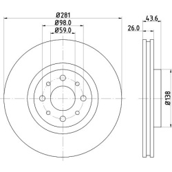 stabdžių diskas (1vnt) PRO
                                HELLA                                8DD 355 107-831, Nenurodyta