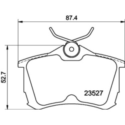 stabdžių trinkelių rinkinys, diskinis stabdys
                                HELLA                                       
