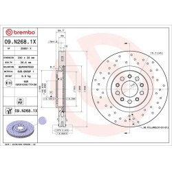 stabdžių diskas (1vnt) XTRA LINE - Xtra
                                BREMBO                                             