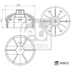 dangtis, alyvos filtro korpusas
                                FEBI BILSTEIN                                                