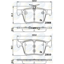 Stabdžių kaladėlės galinės
                                COMLINE                                CBP02156, COMLINE, CBP