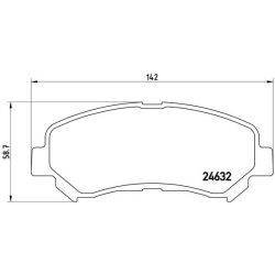 Stabdžių trinkelių rinkinys, diskinis stabdys PRIME LINE
BREMBO