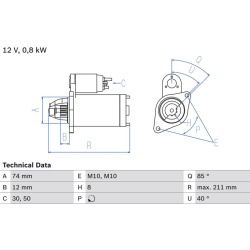 Starteris
                                BOSCH                                0986026070, BOSCH, 0986026070, auto detalė