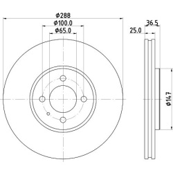 stabdžių diskas (1vnt) PRO
                                HELLA                                8DD 355 131-991, Nenurodyta