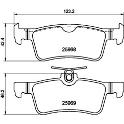 stabdžių trinkelių rinkinys, diskinis stabdys
                                HELLA                                8DB 355