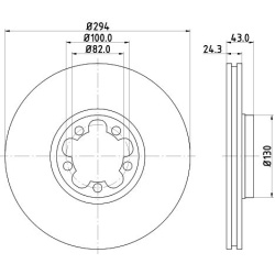 stabdžių diskas (1vnt) PRO High Carbon
                                HELLA                                8DD 355 127-541