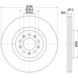 stabdžių diskas (1vnt) PRO
                                HELLA                                8DD 355 116-651, Nenurodyta