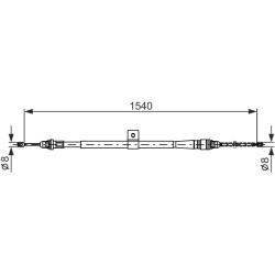 trosas, stovėjimo stabdys
                                BOSCH                                1 987 477 992, BOSCH, 1987477