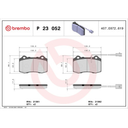 Stabdžių trinkelių rinkinys, diskinis stabdys PRIME LINE
BREMBO