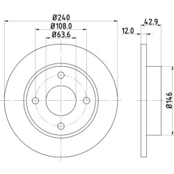 stabdžių diskas (1vnt) PRO
                                HELLA                                8DD 355 104-631, Nenurodyta