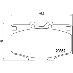 stabdžių trinkelių rinkinys, diskinis stabdys PRIME LINE
                                BREMBO                           