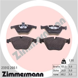stabdžių trinkelių rinkinys, diskinis stabdys
                                ZIMMERMANN                                23