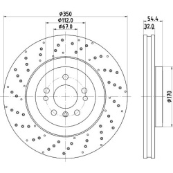 stabdžių diskas (1vnt) PRO High Carbon
                                HELLA                                8DD 355 122-541