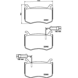 stabdžių trinkelių rinkinys, diskinis stabdys
HELLA 8DB 355