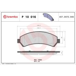 stabdžių trinkelių rinkinys, diskinis stabdys PRIME LINE
                                BREMBO                           