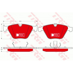 stabdžių trinkelių rinkinys, diskinis stabdys DTEC COTEC
                                TRW                              
