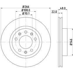 stabdžių diskas (1vnt) PRO
                                HELLA                                8DD 355 120-541, Nenurodyta
