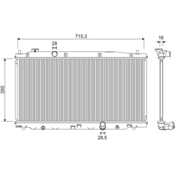 radiatorius, variklio aušinimas
VALEO 701353,