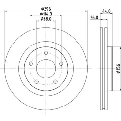 stabdžių diskas (1vnt) PRO High Carbon
                                HELLA                                8DD 355 125-521