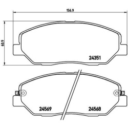 Stabdžių kaladėlės priekinės, PREMIUM kokybė
                                BREMBO                                P300