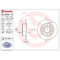 stabdžių diskas (1vnt) PRIME LINE
                                BREMBO                                                08.