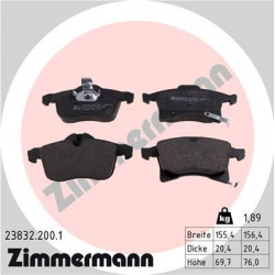 stabdžių trinkelių rinkinys, diskinis stabdys
                                ZIMMERMANN                                23