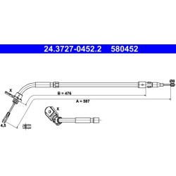 trosas, stovėjimo stabdys
                                ATE                                24.3727-0452.2, ATE, 24.3727-04