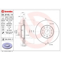 stabdžių diskas (1vnt) PRIME LINE - UV Coated
                                BREMBO                                       
