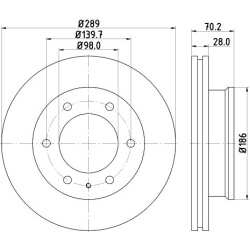 stabdžių diskas (1vnt) PRO High Carbon
                                HELLA                                8DD 355 129-181