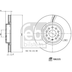 stabdžių diskas (1vnt)
                                FEBI BILSTEIN                                                186335,