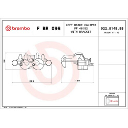 stabdžių apkaba PRIME LINE
                                BREMBO                                F BR 096, BREMBO, FBR096, 