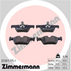 stabdžių trinkelių rinkinys, diskinis stabdys
                                ZIMMERMANN                                25
