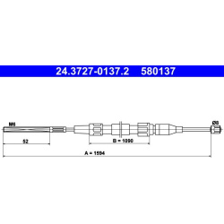 trosas, stovėjimo stabdys
                                ATE                                24.3727-0137.2, ATE, 243727-013