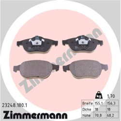 stabdžių trinkelių rinkinys, diskinis stabdys
                                ZIMMERMANN                                  