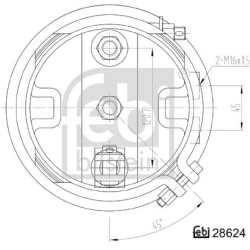 spyruoklinis stabdžių cilindras
                                FEBI BILSTEIN                                28624, FEBI BI